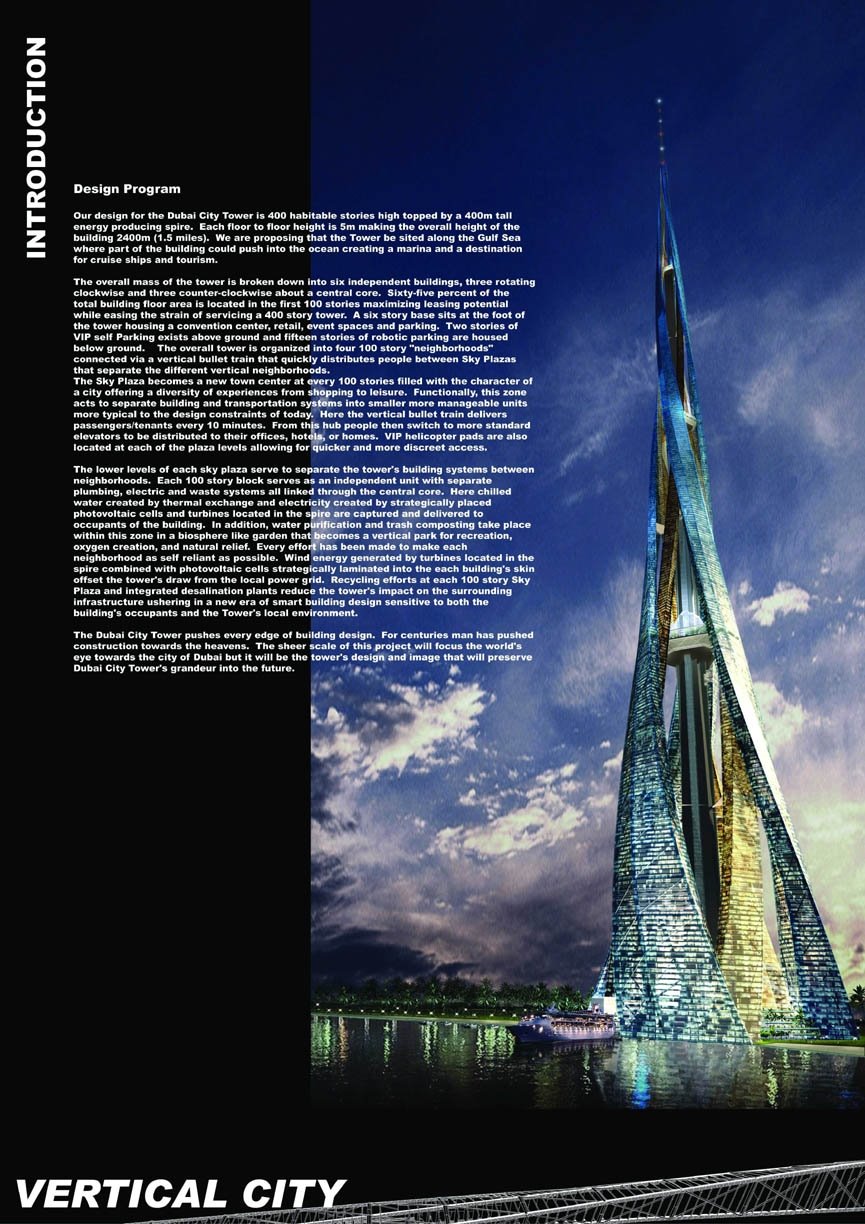 Dubai: City Tower (aka Vertical City), 2.4 km (1.5 miles ...
